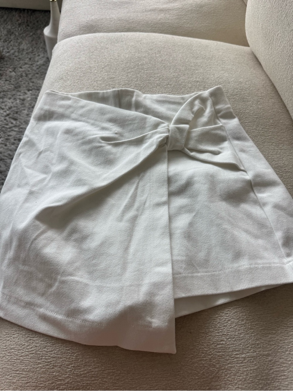 Vici White Front Tie Skort